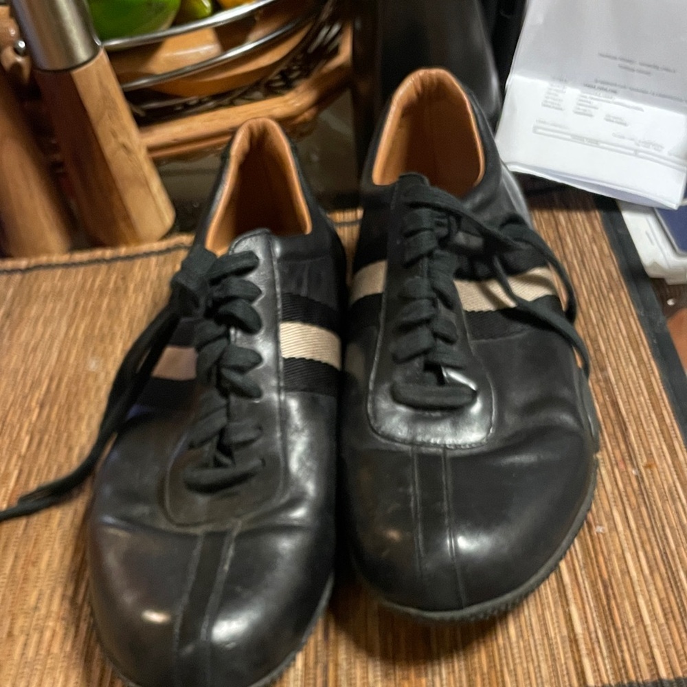 Bally Frenz Men's Black Leather Sneakers Sneakers Size 8